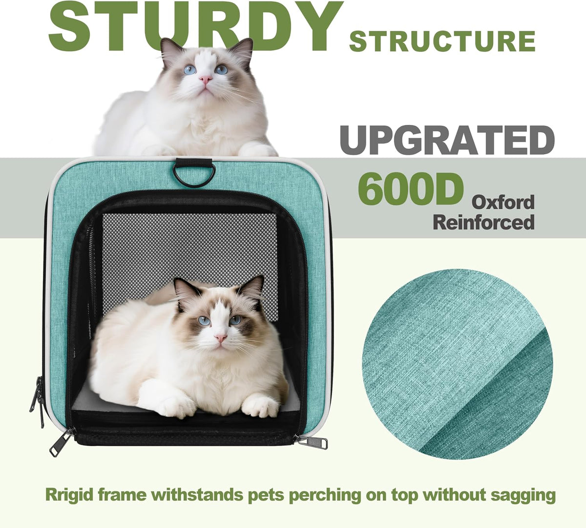 Cat Carrier American Airline Approved 18x11x11,Top Opening Pet Cage