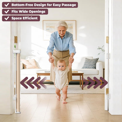 Retractable Baby Gates for Doorway, 58" Wide Mesh Dog Gate for Stair