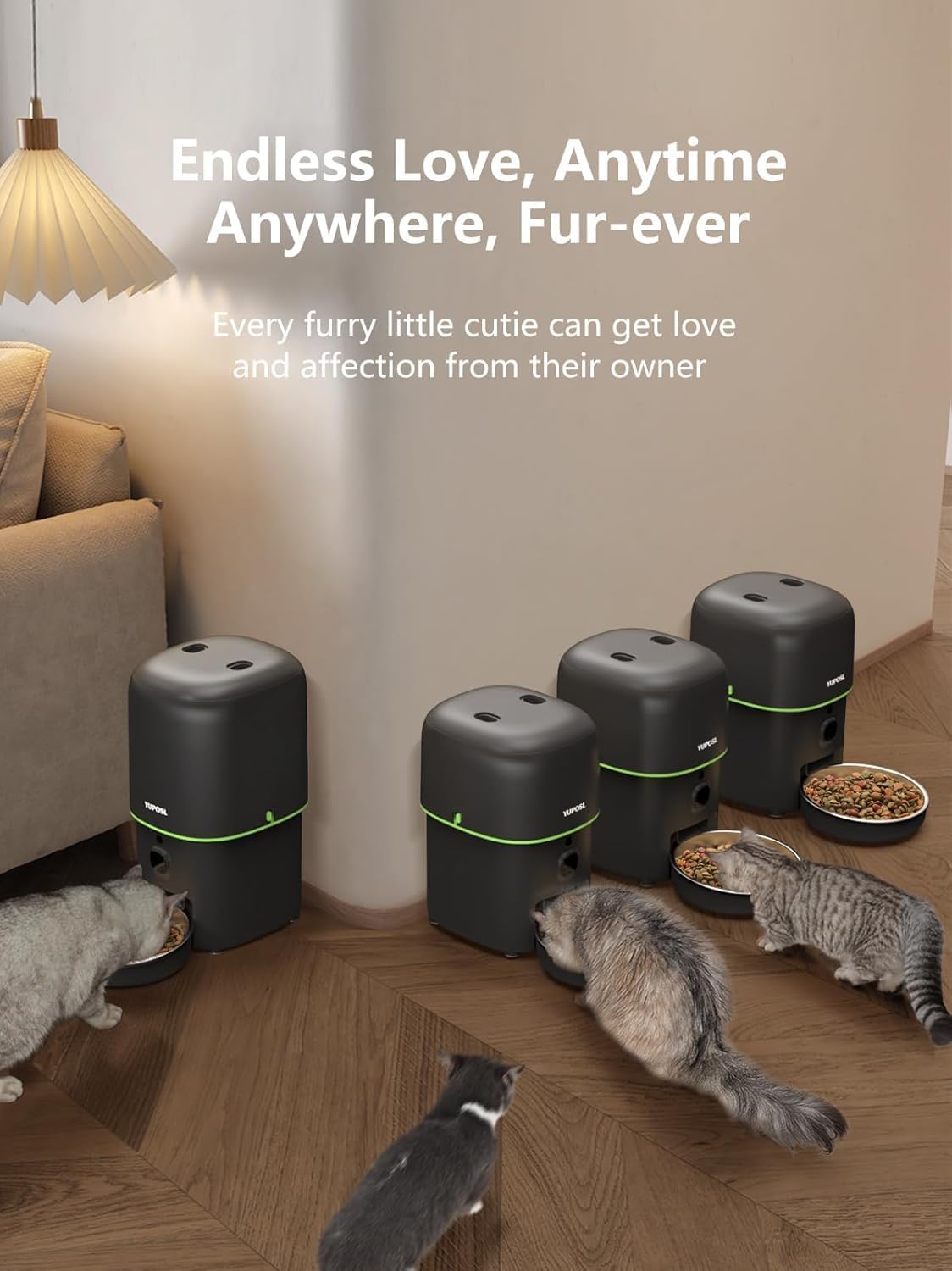 Automatic Cat Feeder, 3L Cat Food Dispenser with Anti-Jam Design, Over 180-day Battery Life, 1-6 Meals Per Day with Stainless Steel Cat Bowl, Keep Dry Food Fresh, Timed Pet Feeder Also for Small Dog