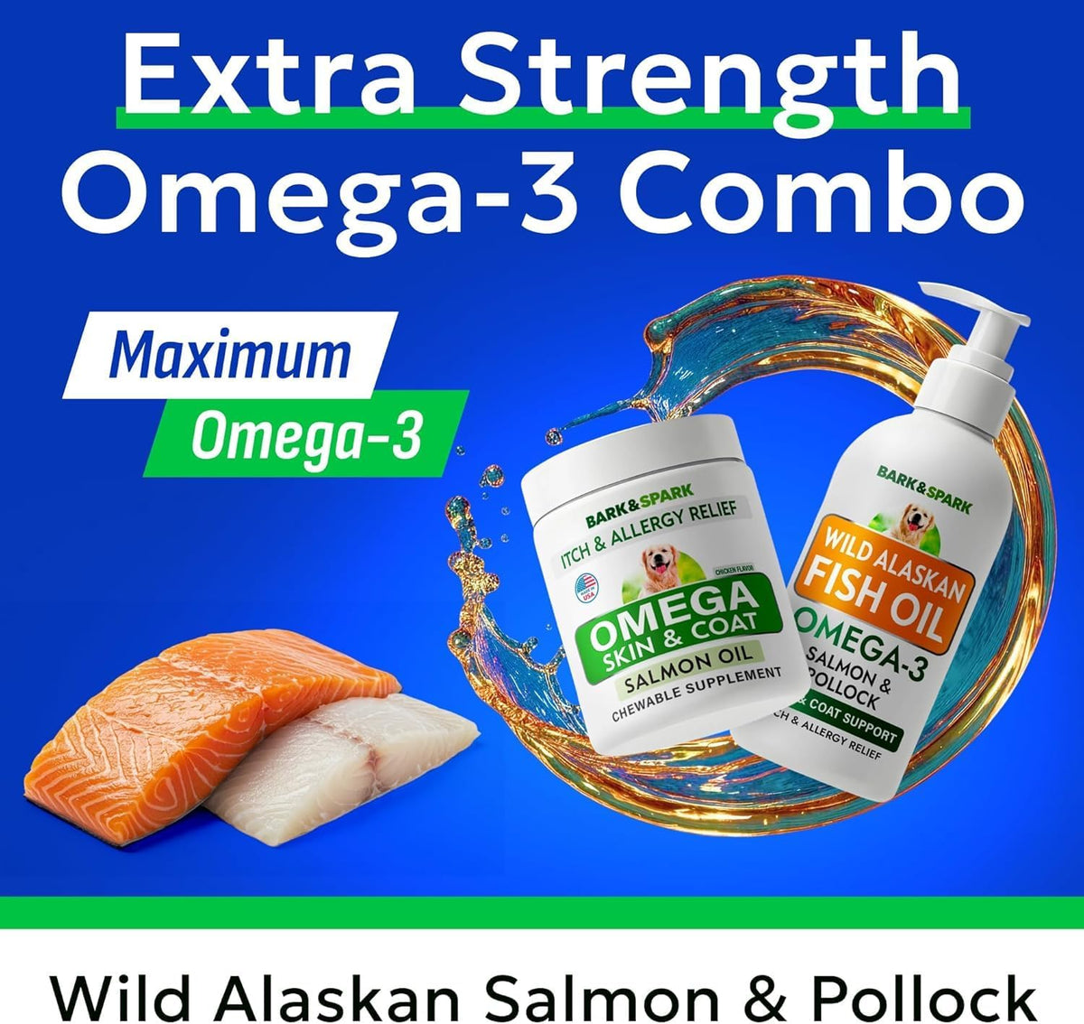 Dog Allergy Relief Chews - Skin Health & Anti-Itch Supplement with Omega-3