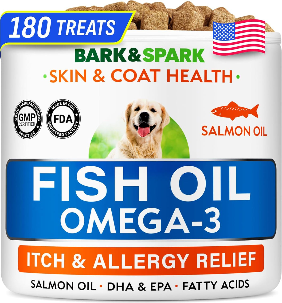 Dog Allergy Relief Chews - Skin Health & Anti-Itch Supplement with Omega-3