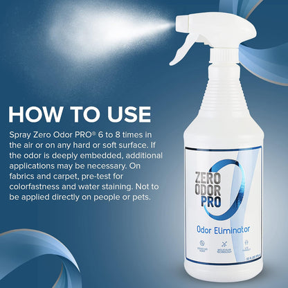 Pro Commercial Strength Odor Eliminator, Room Deodorizer and Air Freshener, Trigger Spray, 32 oz, White/Blue