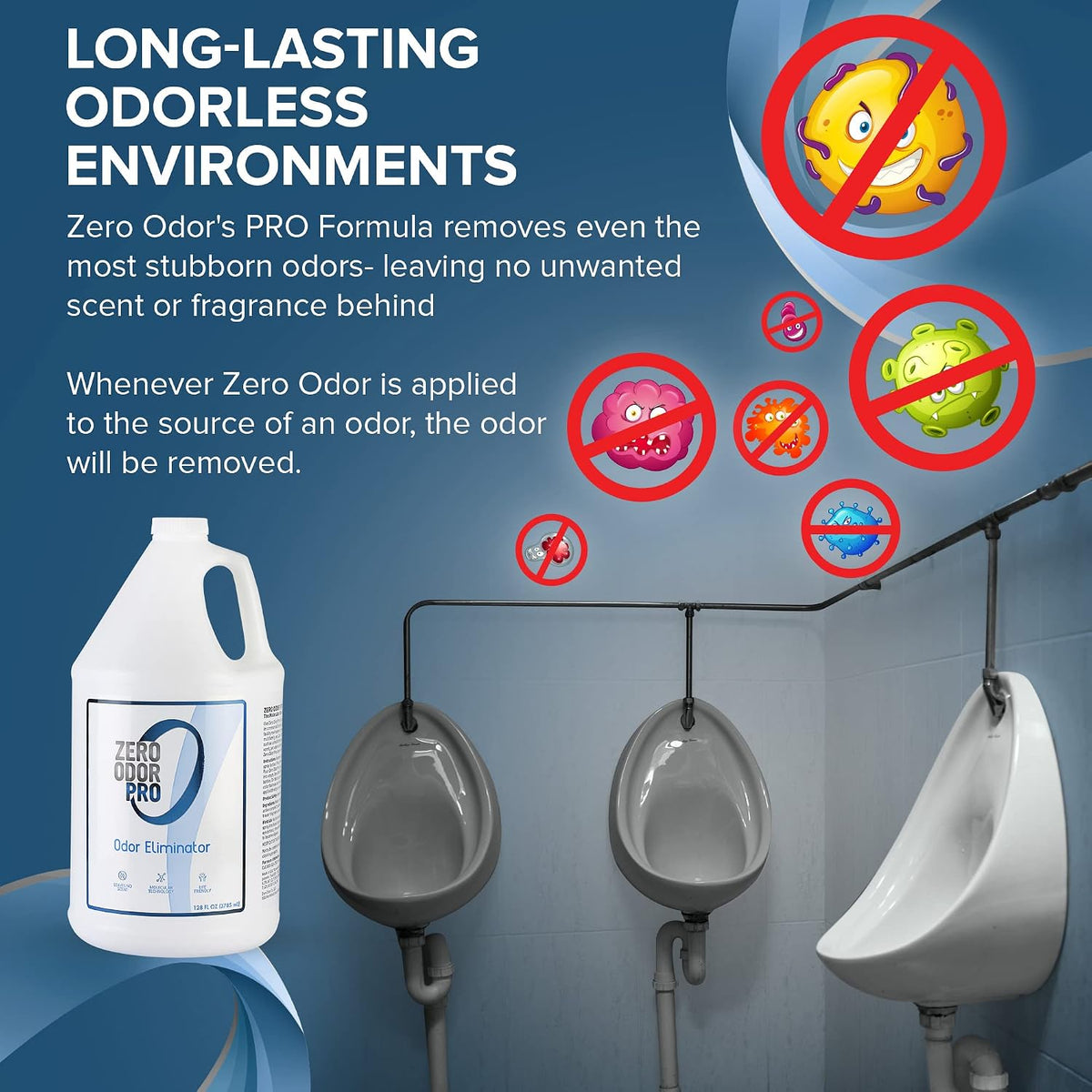 Pro Commercial Strength Odor Eliminator, Room Deodorizer and Air Freshener, Trigger Spray, 32 oz, White/Blue