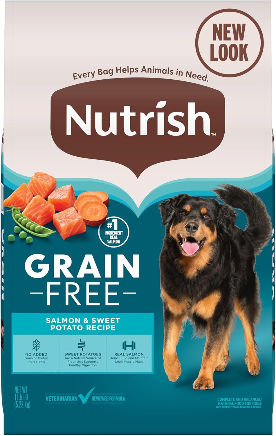 Nutrish Grain Free Salmon Dry Dog Food, 11.5 lb. Bag (Rachael Ray)