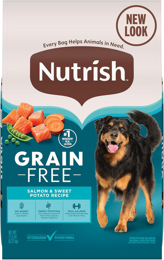 Nutrish Grain Free Salmon Dry Dog Food, 11.5 lb. Bag (Rachael Ray)