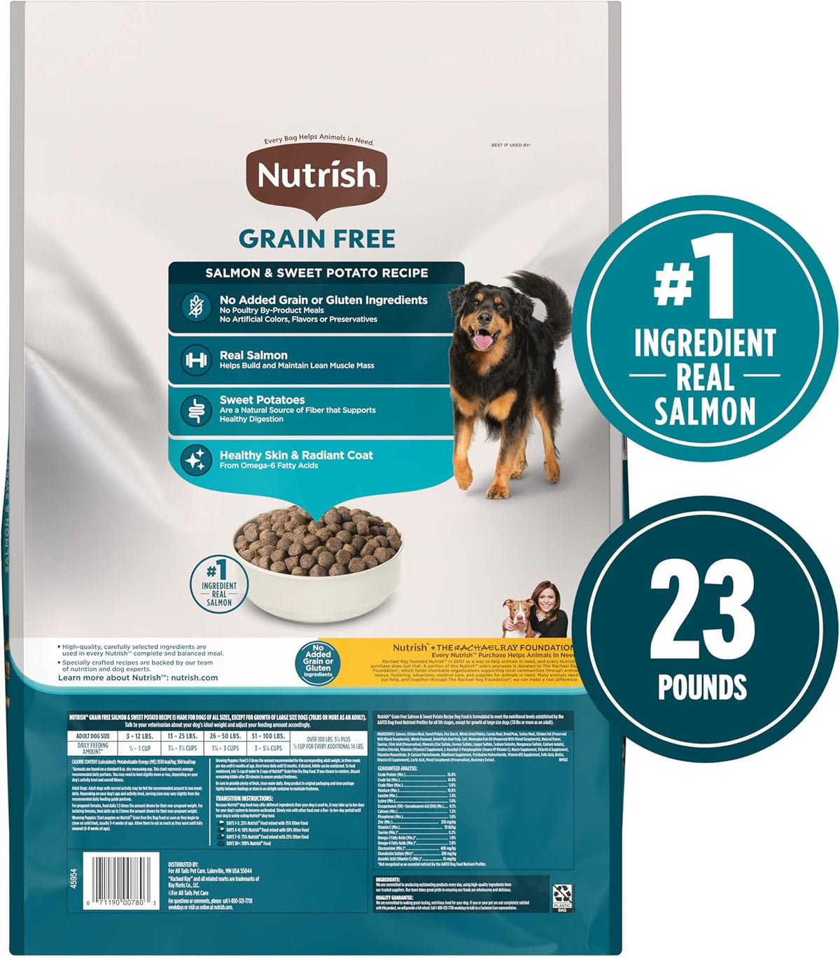 Nutrish Grain Free Salmon Dry Dog Food, 11.5 lb. Bag (Rachael Ray)