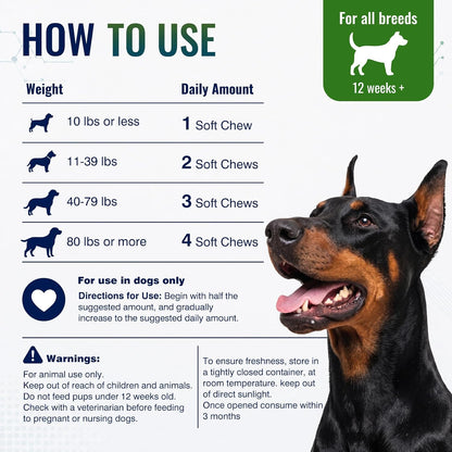 Hip and Joint Supplement for Dogs 200ct, Calming & Skin Support All dogs