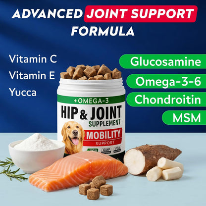 Advanced Hip Joint Supplement for Dogs, Chondroitin Joint Chews