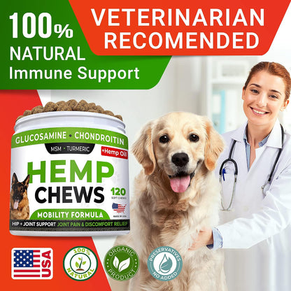 Advanced Hip Joint Supplement for Dogs, Chondroitin Joint Chews