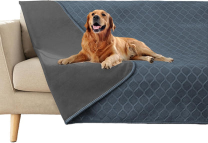 fuguitex Waterproof Dog Blanket Bed Cover Dog Crystal Velvet Moroccan Fuzzy Cozy Plush Pet Blanket Throw Blanket for Couch Sofa(40 * 60 inch, Cream+Beige)