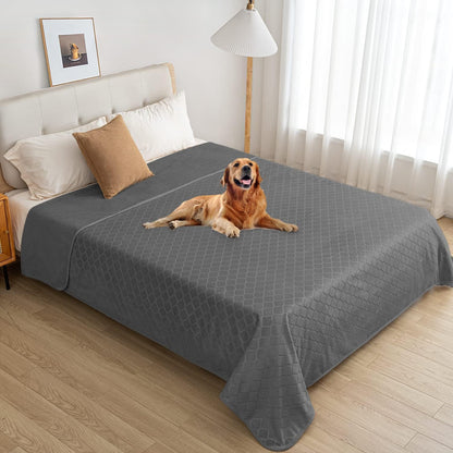 fuguitex Waterproof Dog Blanket Bed Cover Dog Crystal Velvet Moroccan Fuzzy Cozy Plush Pet Blanket Throw Blanket for Couch Sofa(40 * 60 inch, Cream+Beige)