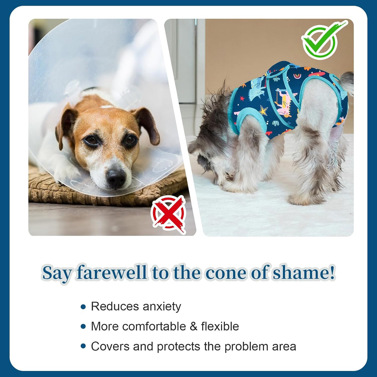 Dog Surgery Recovery Suit,Female Male Dog Onesie for Spay Neuter,Substitute E-Collar & Cone,Anti-Licking Breathable Onesie for Small Medium Large Dogs,New Dinosaur Pattern XL