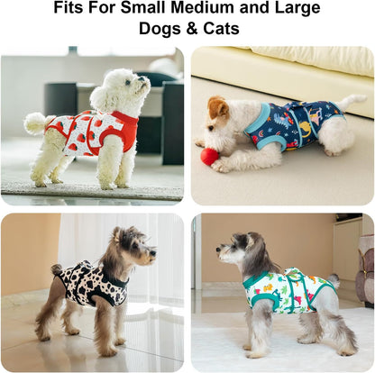 Dog Surgery Recovery Suit,Female Male Dog Onesie for Spay Neuter,Substitute E-Collar & Cone,Anti-Licking Breathable Onesie for Small Medium Large Dogs,New Dinosaur Pattern XL
