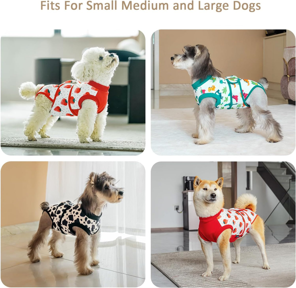 Dog Surgery Recovery Suit,Female Male Dog Onesie for Spay Neuter,Substitute E-Collar & Cone,Anti-Licking Breathable Onesie for Small Medium Large Dogs,New Dinosaur Pattern XL