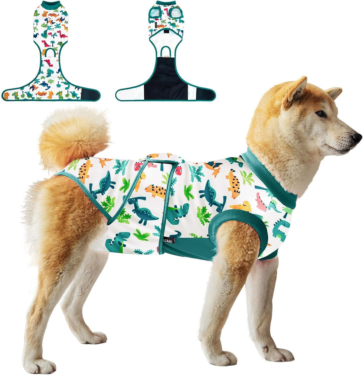 Dog Surgery Recovery Suit,Female Male Dog Onesie for Spay Neuter,Substitute E-Collar & Cone,Anti-Licking Breathable Onesie for Small Medium Large Dogs,New Dinosaur Pattern XL