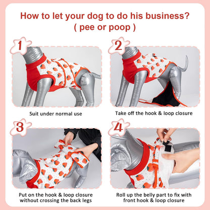 Dog Surgery Recovery Suit,Female Male Dog Onesie for Spay Neuter,Substitute E-Collar & Cone,Anti-Licking Breathable Onesie for Small Medium Large Dogs,New Dinosaur Pattern XL