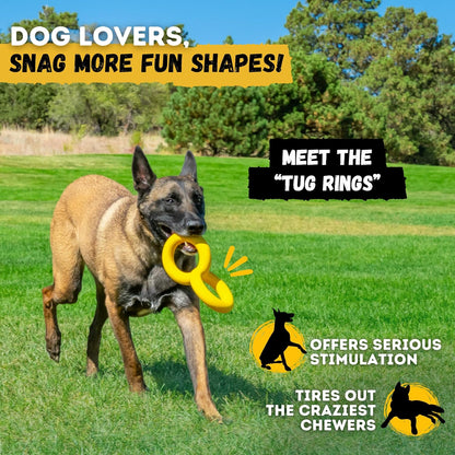 Indestructible Stick Dog Toy - Lifetime Replacement - Durable Chew Toy for Aggressive Chewers - Safe Non-Toxic Natural Rubber - Chew Tug & Fetch - Tough, Heavy Duty - Med/Large Breed, 8”x2”