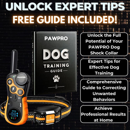 Dog Shock Collar with Remote, Unmatched 4-Mile Range, Night-Light Mode, Training Guide Included, 124 Training Levels & 4 Modes, Beep Vibration Shock, Waterproof Rechargeable, Fits All Dogs (1 Collar)