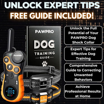 Dog Shock Collar with Remote, Unmatched 4-Mile Range, Night-Light Mode, Training Guide Included, 124 Training Levels & 4 Modes, Beep Vibration Shock, Waterproof Rechargeable, Fits All Dogs (1 Collar)