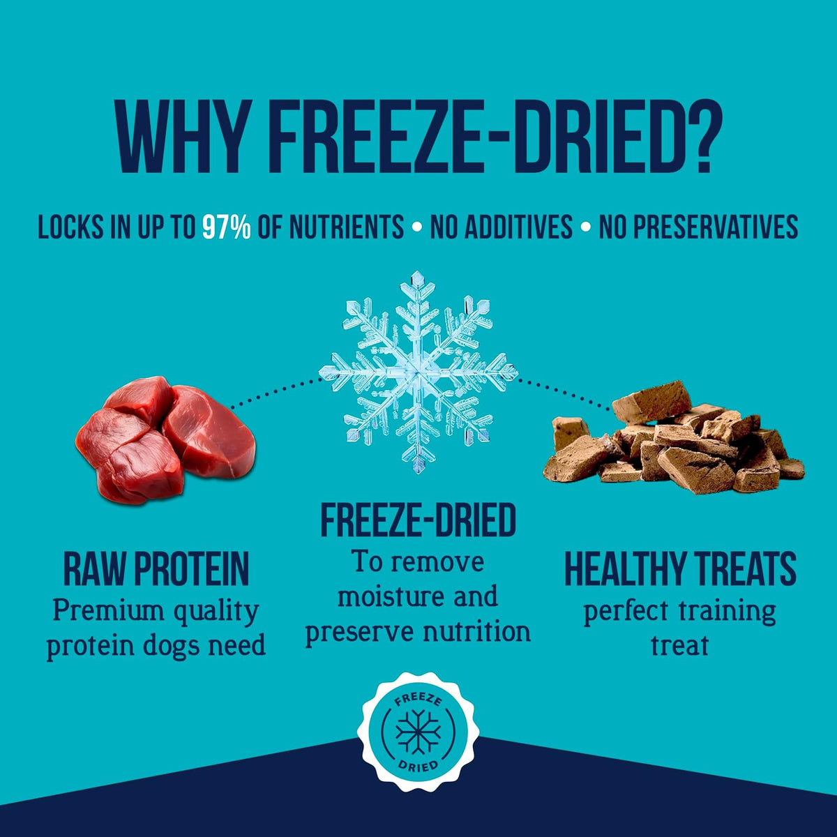 Freeze Dried Dog Treats, 100% Beef Liver, 21 oz Tub