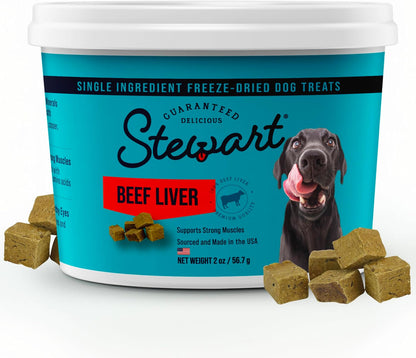Freeze Dried Dog Treats, 100% Beef Liver, 21 oz Tub
