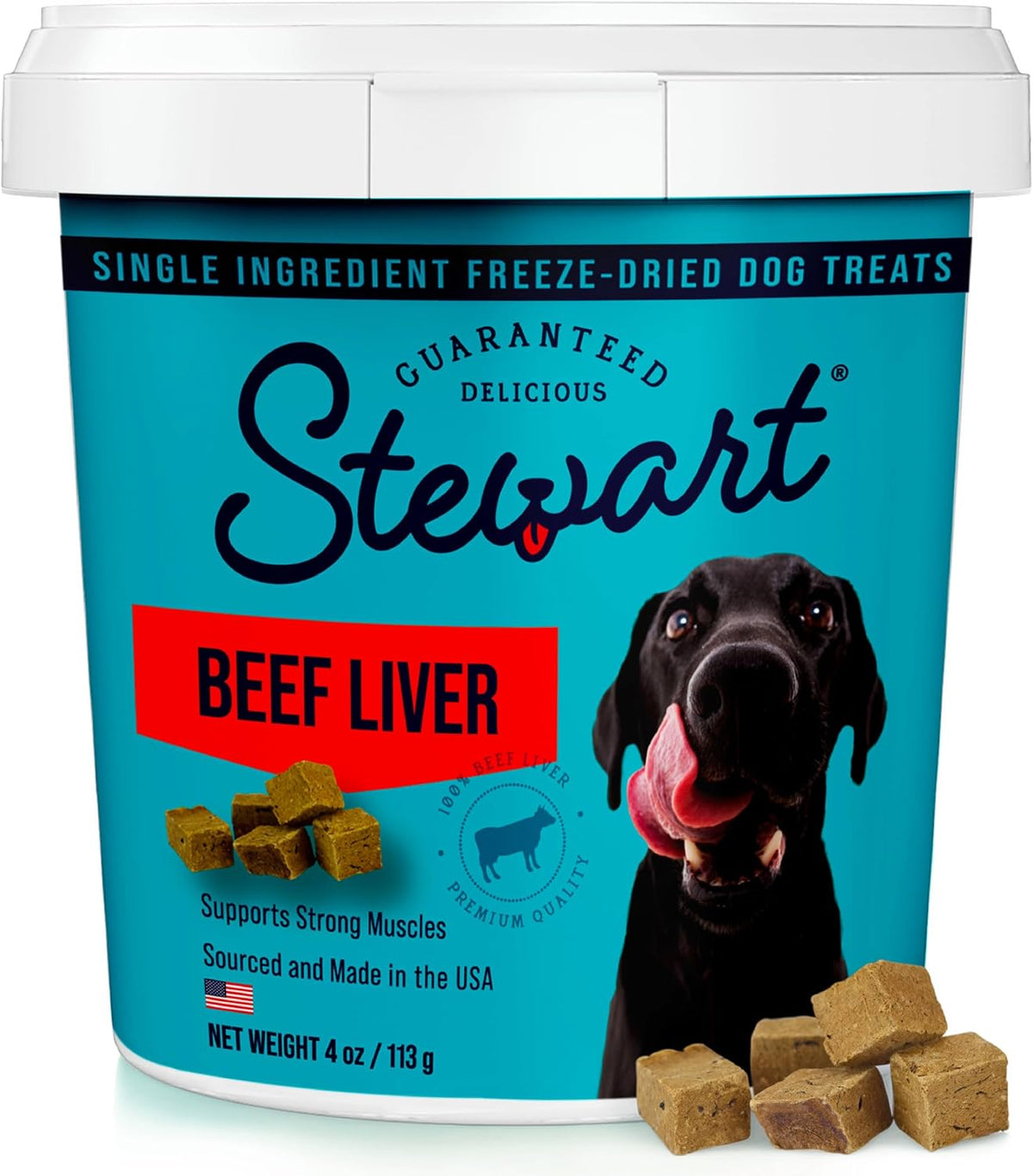 Freeze Dried Dog Treats, 100% Beef Liver, 21 oz Tub