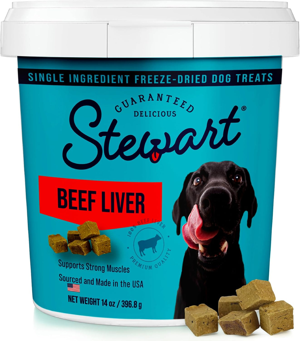 Freeze Dried Dog Treats, 100% Beef Liver, 21 oz Tub
