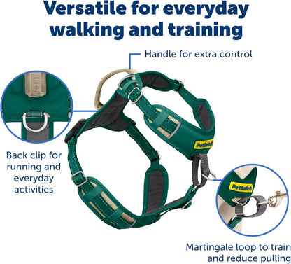 Easy Walk Comfort No Pull Dog Harness, Green, Medium