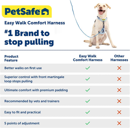 Easy Walk Comfort No Pull Dog Harness, Green, Medium