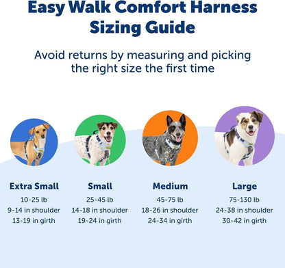 Easy Walk Comfort No Pull Dog Harness, Green, Medium