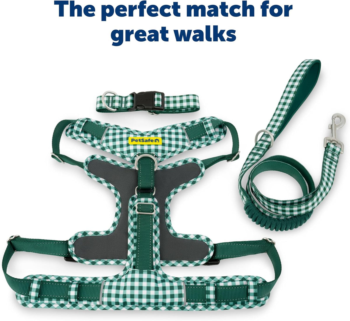 Easy Walk Comfort No Pull Dog Harness, Green, Medium