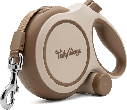 26ft Retractable Dog Leash for Large Dogs up to 110 lbs, Khaki