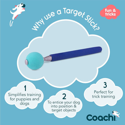 Coachi Target Stick, Telescopic Design with Large Ball for Target, Dog Accessory for Clicker & Agility Training, Teach Commands and Tricks