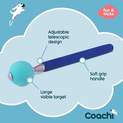 Coachi Target Stick, Telescopic Design with Large Ball for Target, Dog Accessory for Clicker & Agility Training, Teach Commands and Tricks