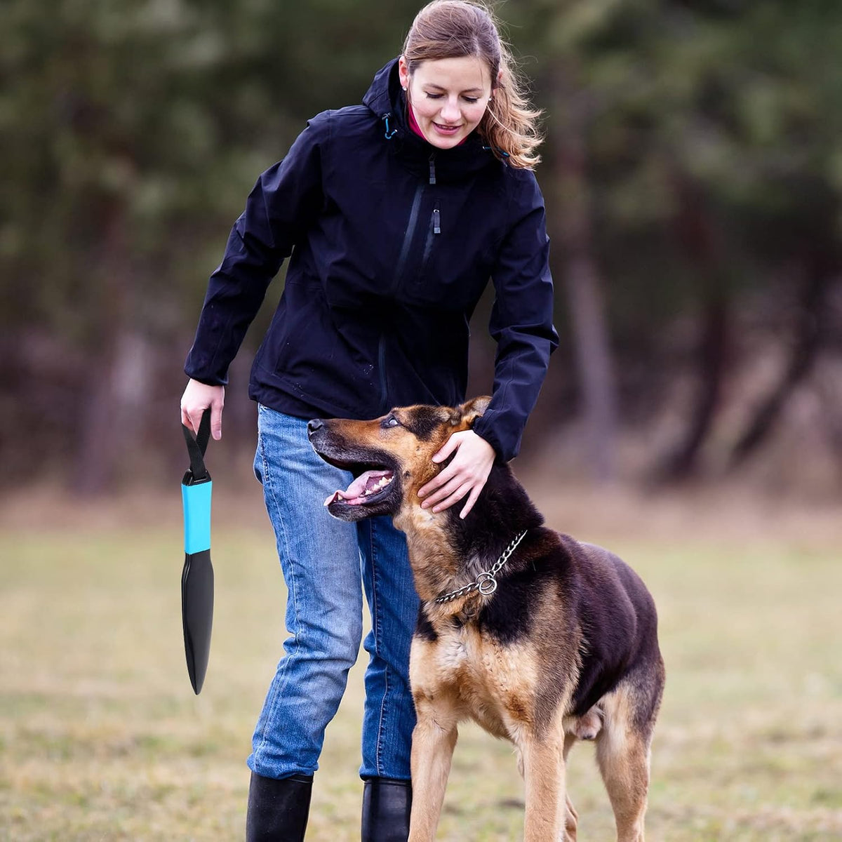 2 Pcs Dog Break Stick for Large Dogs, Chew Toy, Blue