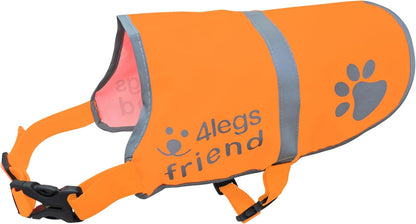 Upgraded Reflective Dog Vest. Hi-Visibility, Fluorescent Blaze Orange Dog Vest Helps Protect Your Best Friend. Safeguard Your PUP from Motorists & Hunting Accidents, On or Off Leash