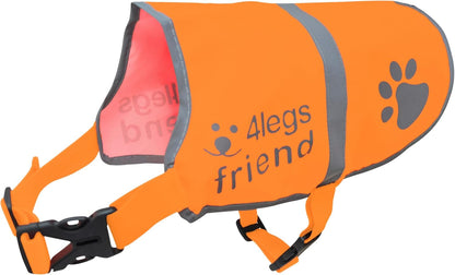 Upgraded Reflective Dog Vest. Hi-Visibility, Fluorescent Blaze Orange Dog Vest Helps Protect Your Best Friend. Safeguard Your PUP from Motorists & Hunting Accidents, On or Off Leash