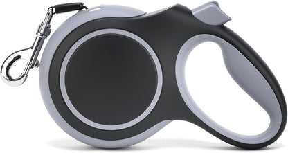26Ft Retractable Dog Leash, Heavy Duty Great Leash for Dog up to 110 lbs, Anti-Slip Rubberized Handle, One-Handed Brake, Strong Nylon Tape, Tangle Free (Large, Black)
