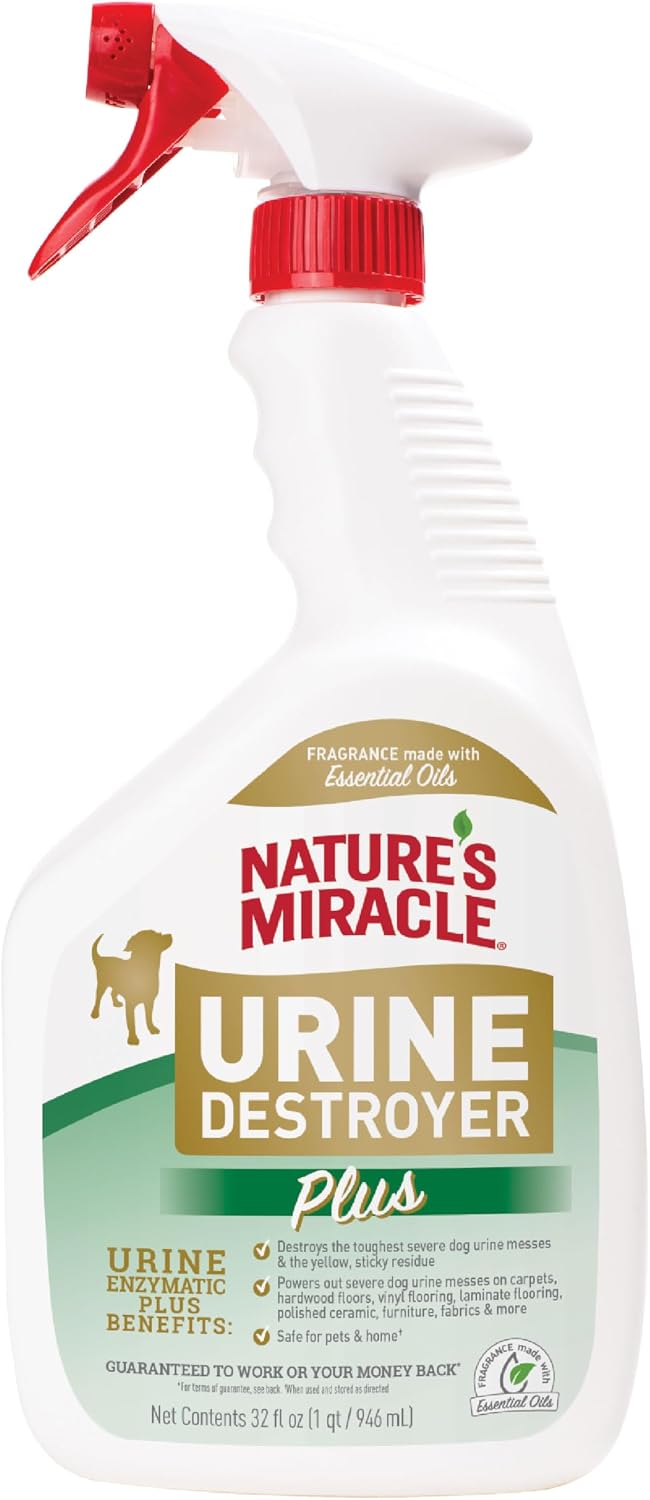 Urine Destroyer Plus for Dogs, Enzymatic Formula for Severe Dog Stains, 32 oz