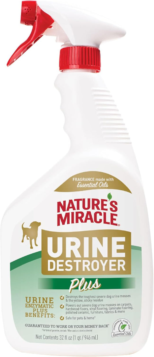 Urine Destroyer Plus for Dogs, Enzymatic Formula for Severe Dog Stains, 32 oz