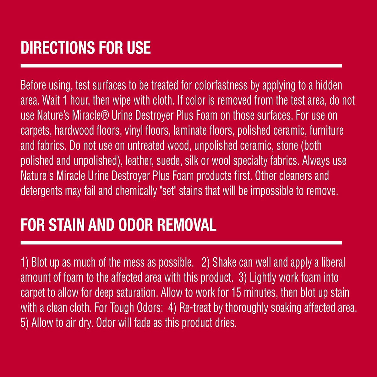 Urine Destroyer Plus for Dogs, Enzymatic Formula for Severe Dog Stains, 32 oz