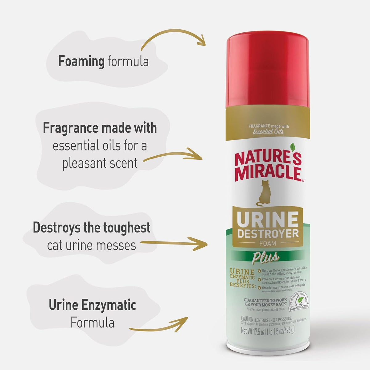 Urine Destroyer Plus for Dogs, Enzymatic Formula for Severe Dog Stains, 32 oz