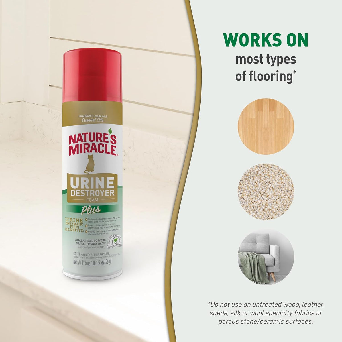 Urine Destroyer Plus for Dogs, Enzymatic Formula for Severe Dog Stains, 32 oz