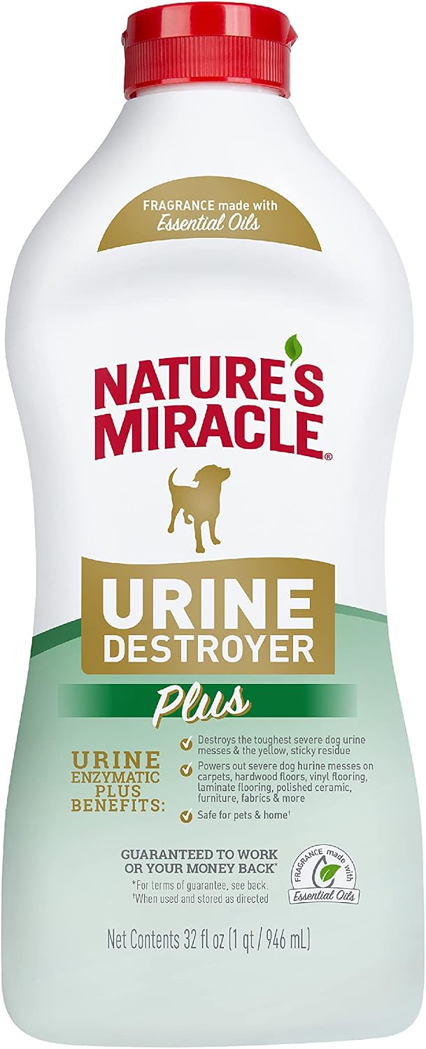 Urine Destroyer Plus for Dogs, Enzymatic Formula for Severe Dog Stains, 32 oz
