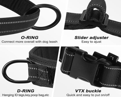 No Pull Dog Harness Pink for Small Medium Large Sized Dog, Reflective Escape Proof Adjustable Dog Harnesses with 2 Patch, L