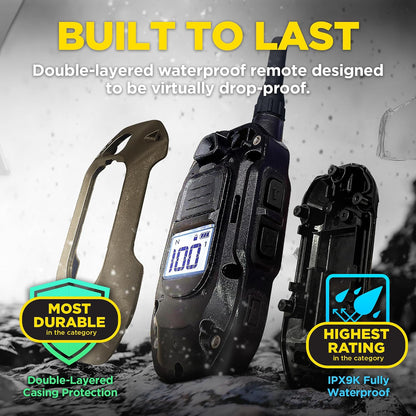 280X E-Collar with Remote [New Edition] 10 lbs+, 1/2 Mile Range, LED Light, 100 Levels of Precise Control for Stubborn Dogs, Waterproof, Boost for Quick Recall, Vibration, Safety Lock & Tone