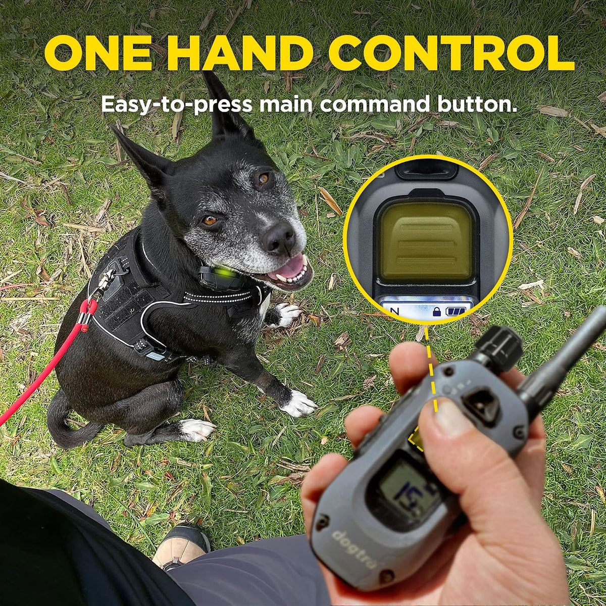 280X E-Collar with Remote [New Edition] 10 lbs+, 1/2 Mile Range, LED Light, 100 Levels of Precise Control for Stubborn Dogs, Waterproof, Boost for Quick Recall, Vibration, Safety Lock & Tone