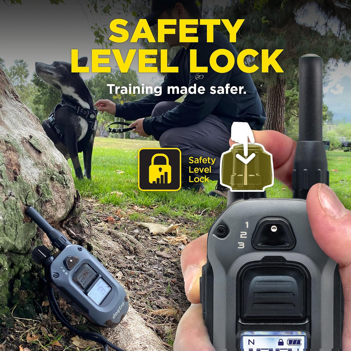 280X E-Collar with Remote [New Edition] 10 lbs+, 1/2 Mile Range, LED Light, 100 Levels of Precise Control for Stubborn Dogs, Waterproof, Boost for Quick Recall, Vibration, Safety Lock & Tone
