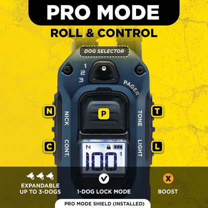 280X E-Collar with Remote [New Edition] 10 lbs+, 1/2 Mile Range, LED Light, 100 Levels of Precise Control for Stubborn Dogs, Waterproof, Boost for Quick Recall, Vibration, Safety Lock & Tone