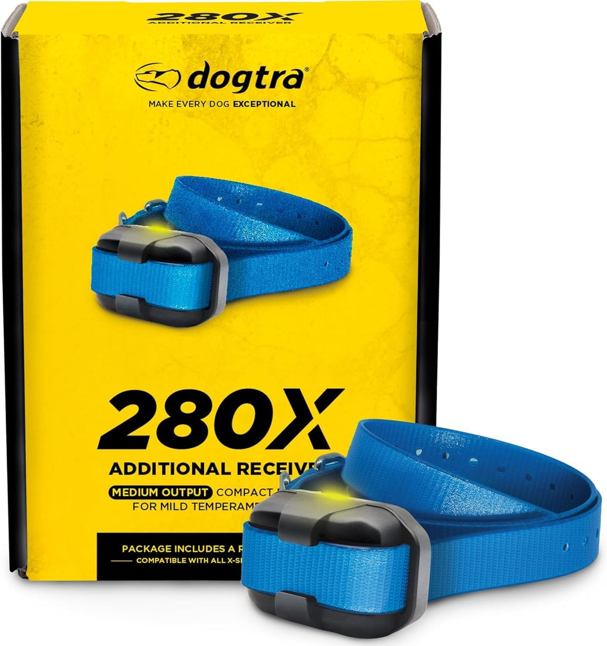 280X E-Collar with Remote [New Edition] 10 lbs+, 1/2 Mile Range, LED Light, 100 Levels of Precise Control for Stubborn Dogs, Waterproof, Boost for Quick Recall, Vibration, Safety Lock & Tone